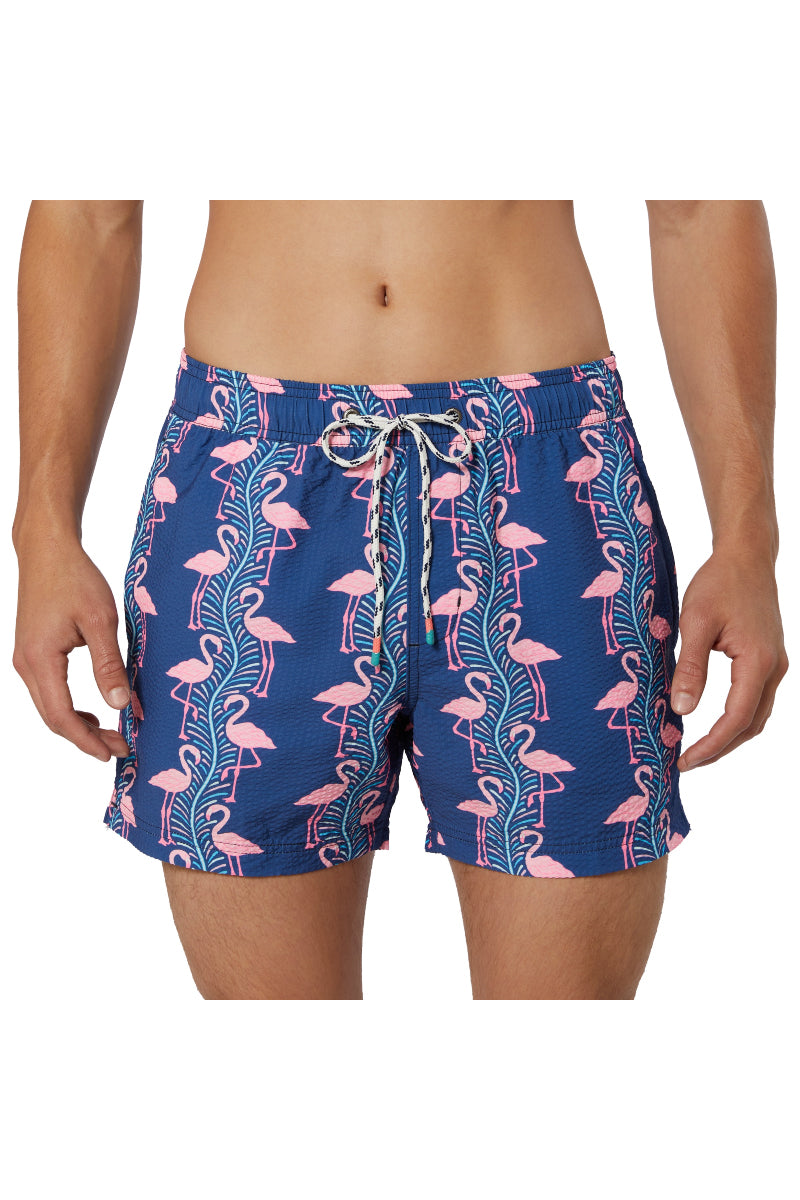 Flamingoes Swim Shorts - NVY