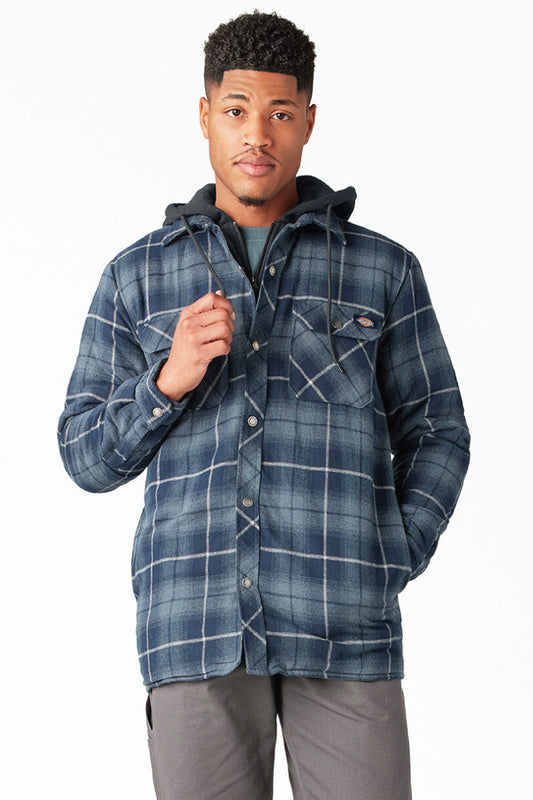 Flannel Hooded Jacket - NVY