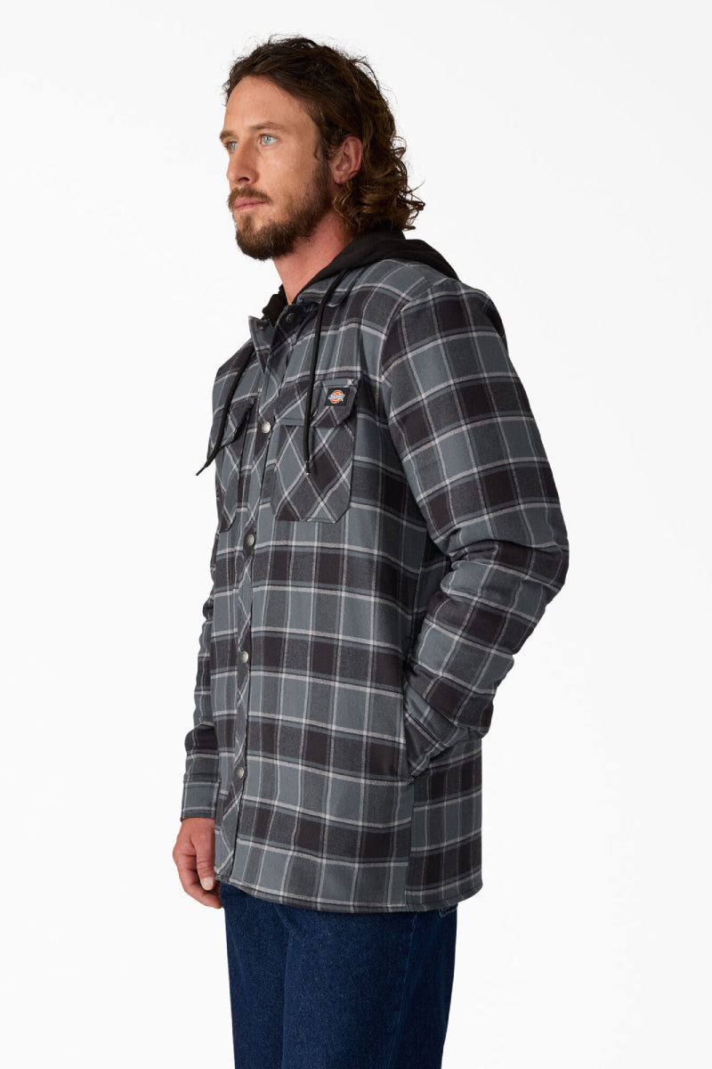 Fleece Hooded Flannel Jacket - CHR