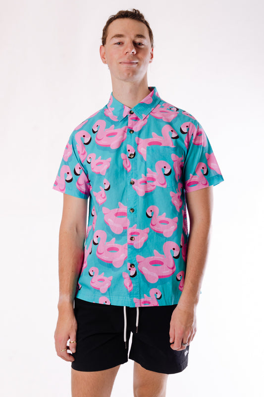 Floatie Short Sleeve Shirt - BLU