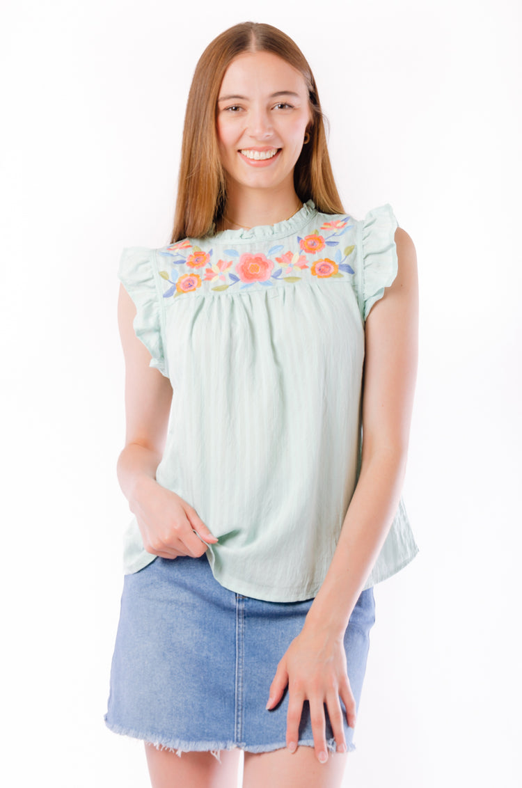 Floral Embroidered Blouse - SEA
