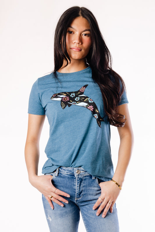 Floral Orca Tee - TEA