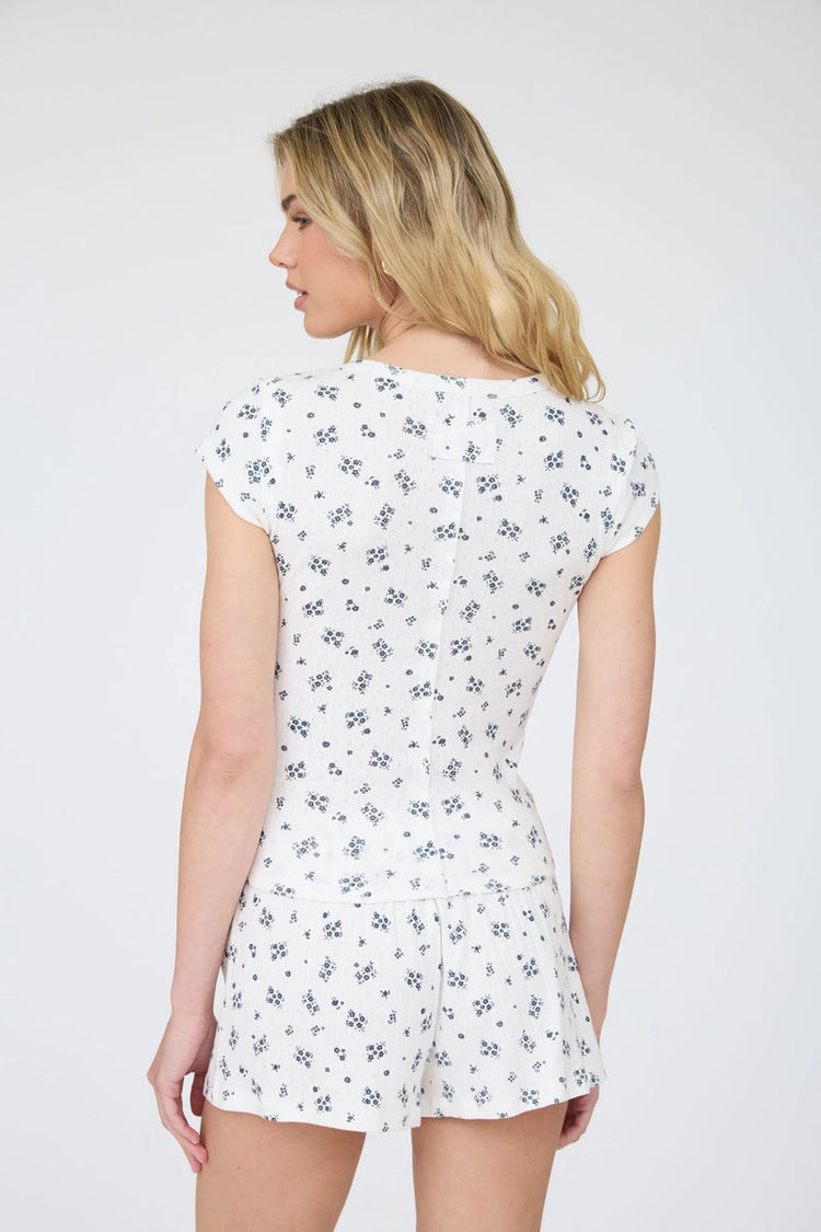 Floral Pointelle Tee - IVR