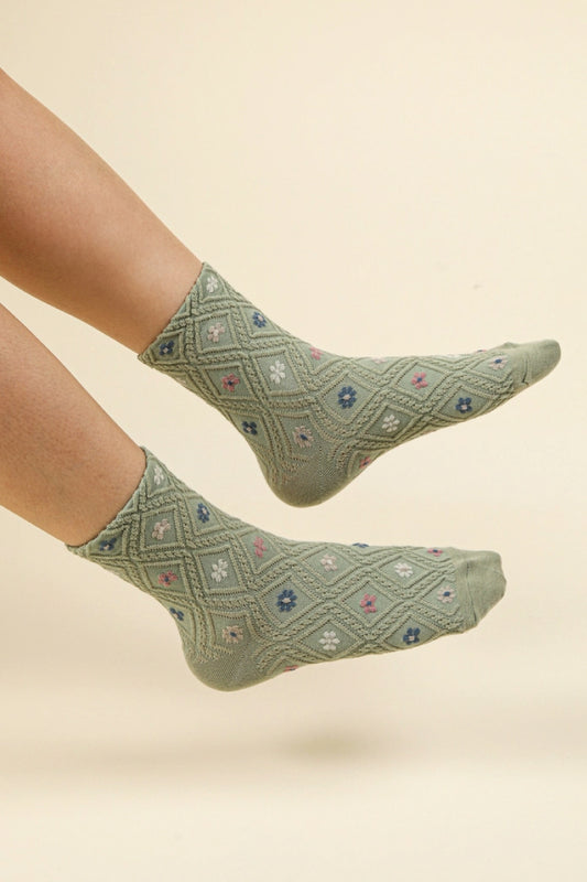 Floral Socks - SAG