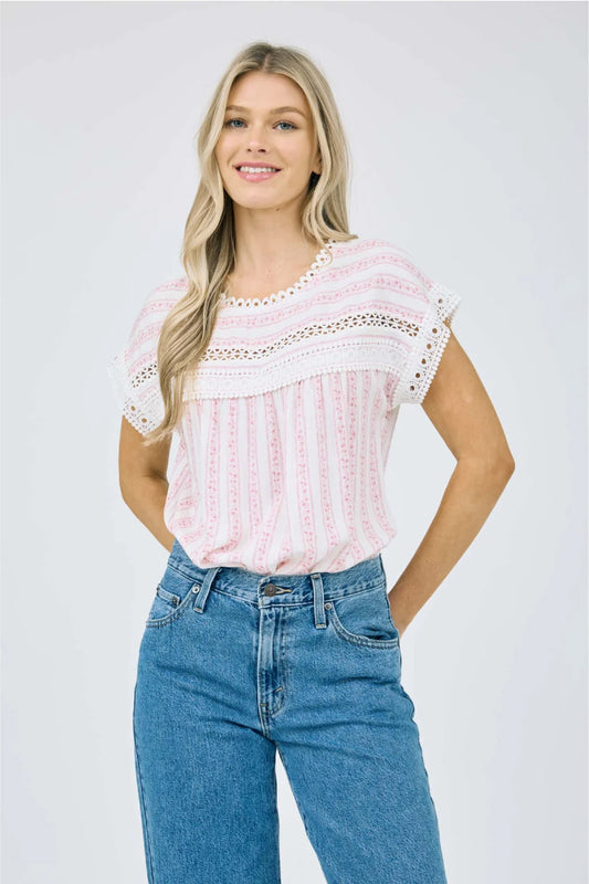 Floral Stripe Top - MVE
