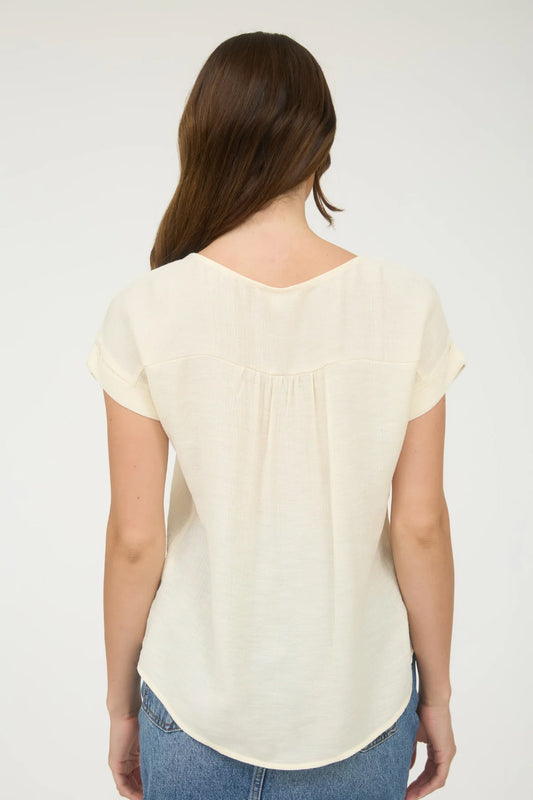 Flower Basket Crochet Lace Top - NAT