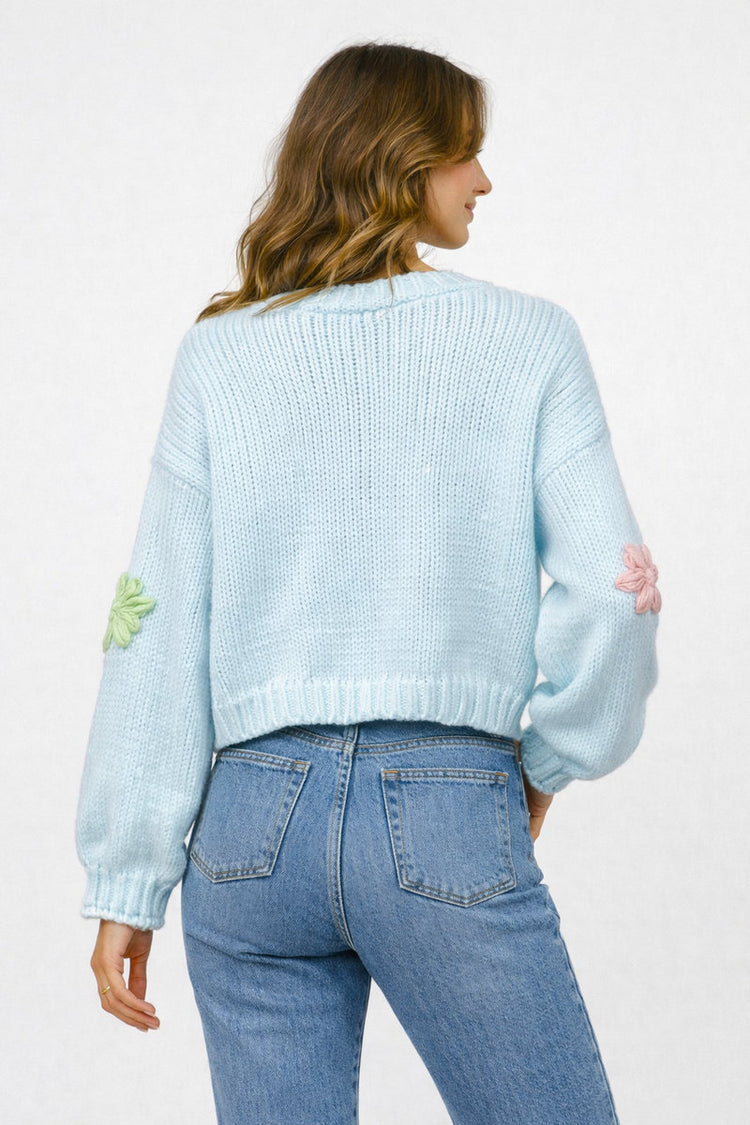 Flower Cardigan - BLU