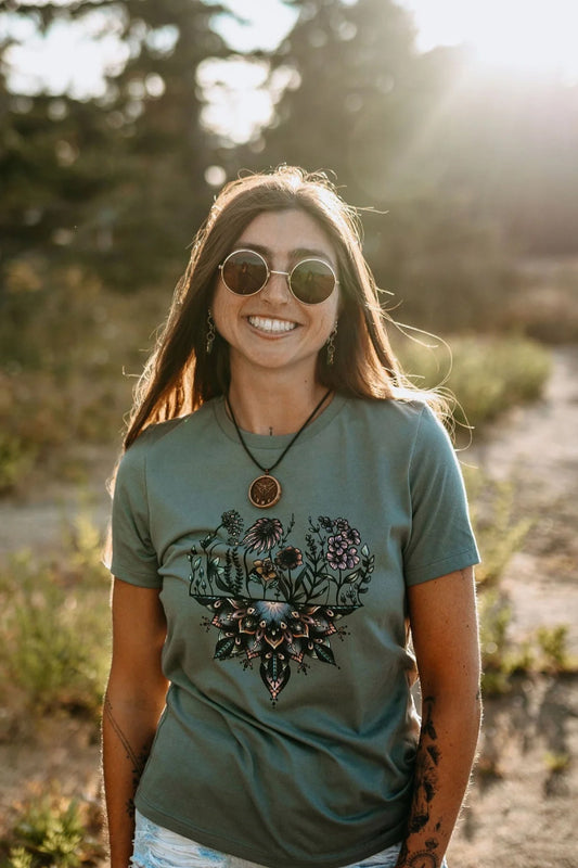 Flower Mandala Tee - BLU