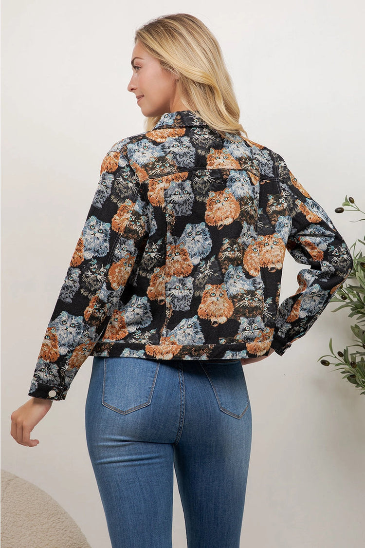Cats Tapestry Jacket - MUL