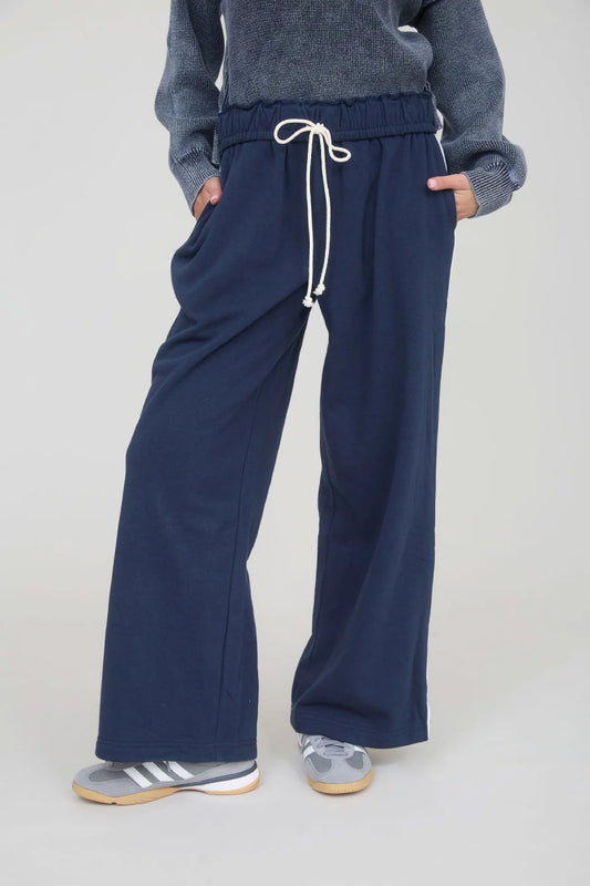Fold Over Waistband Loungepant - NVY