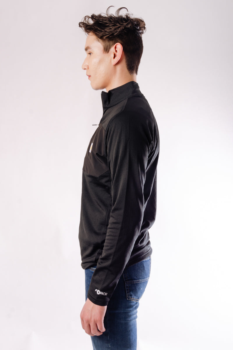 Force Relaxed Mockneck 1/4 Zip - BLK