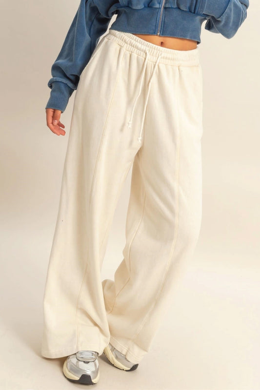 French Terry Wide Leg Sweatpants - ALP