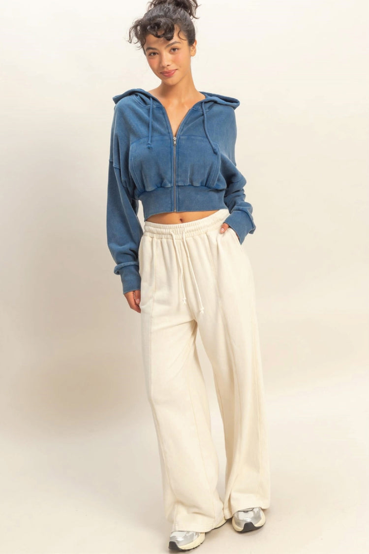 French Terry Wide Leg Sweatpants - ALP