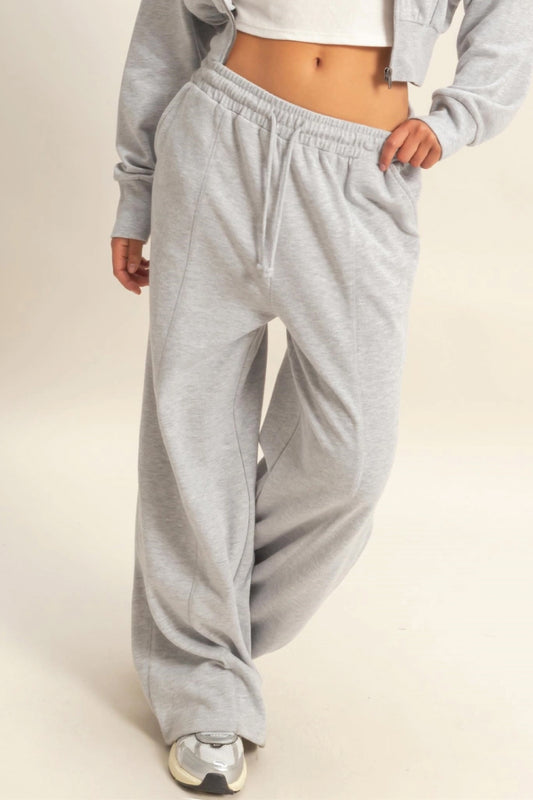 French Terry Wide Leg Sweatpants - HGR