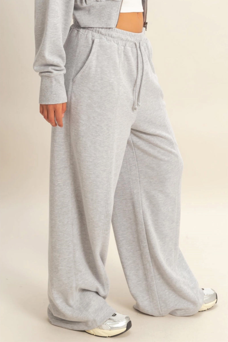 French Terry Wide Leg Sweatpants - HGR