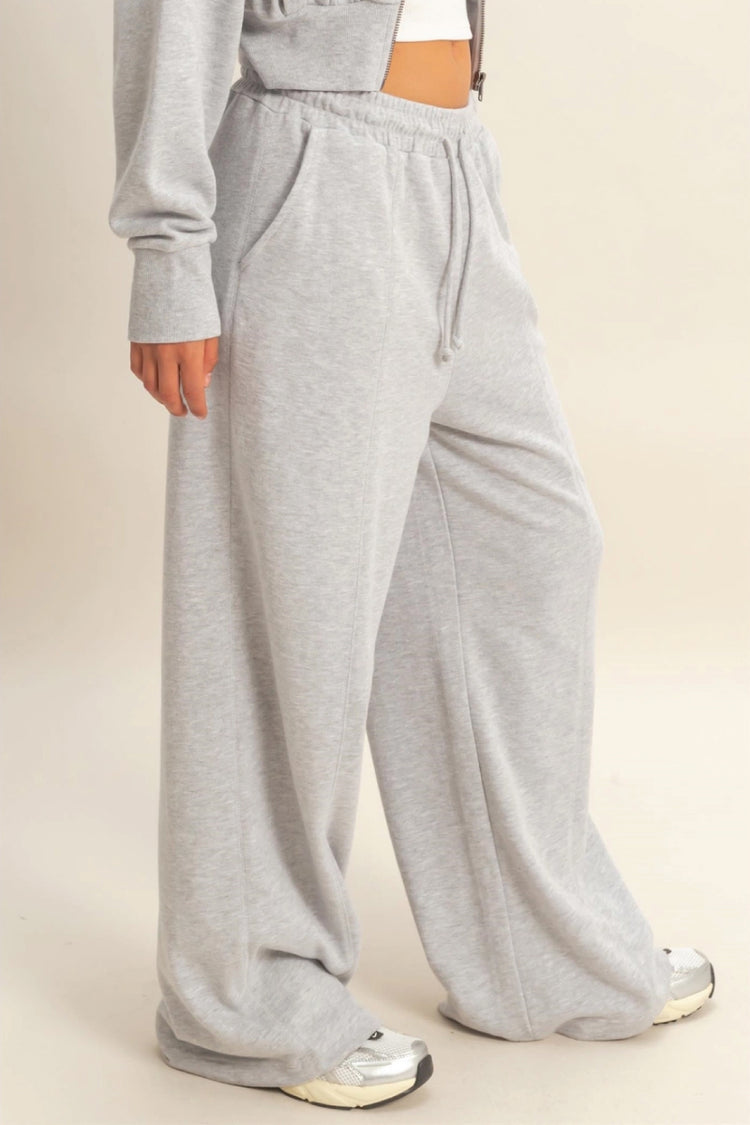 French Terry Wide Leg Sweatpants - HGR