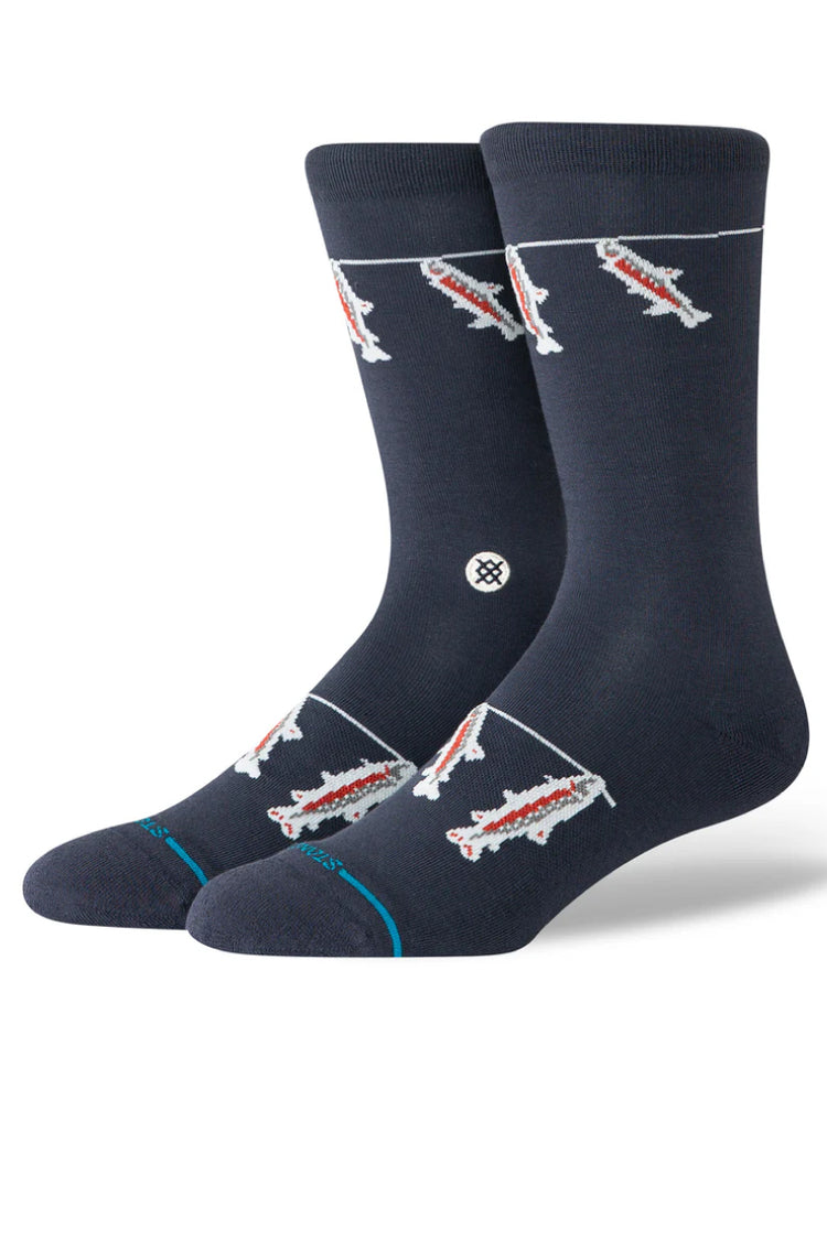 Gone Fishin Sock - NVY