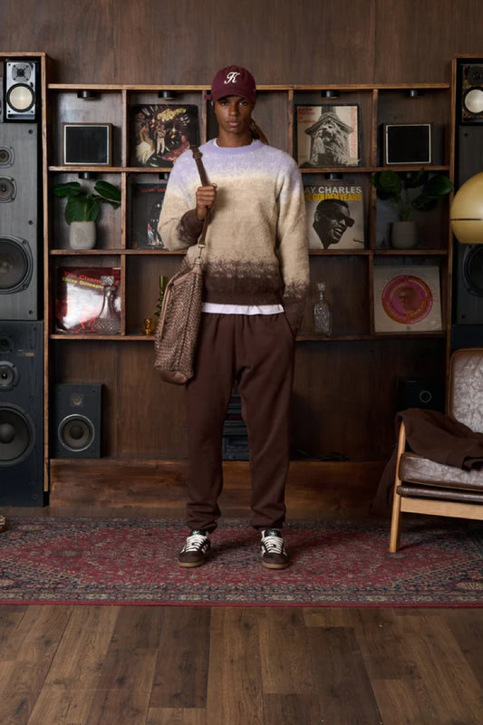 Gradient Knit Crew Sweater - PUR