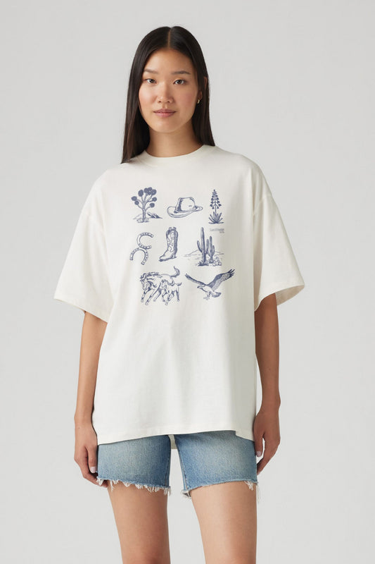 Graphic Short Stack Tee - WHT