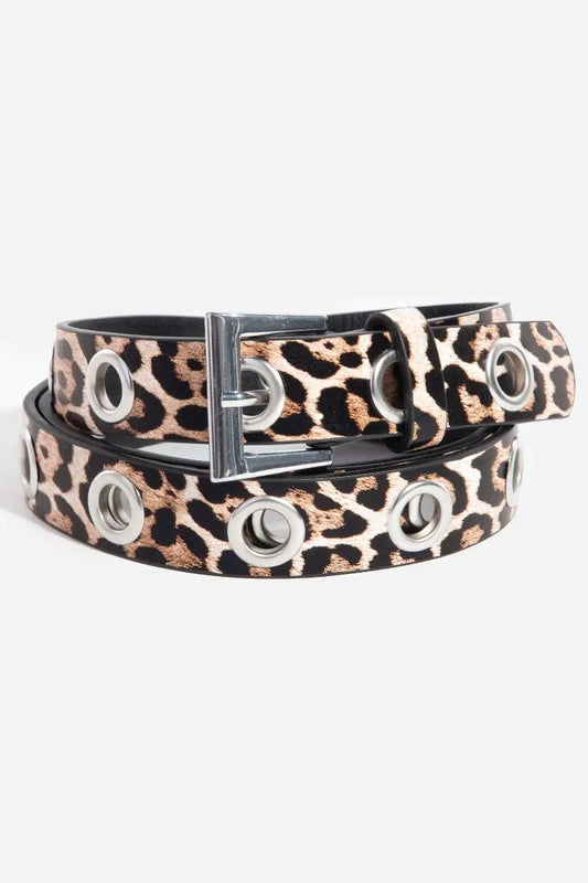 Grommet Faux Leather Belt - SLE