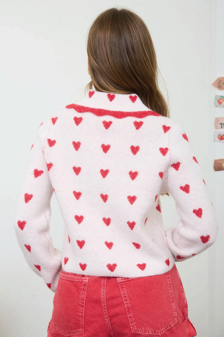 Heart Cardigan - CRM