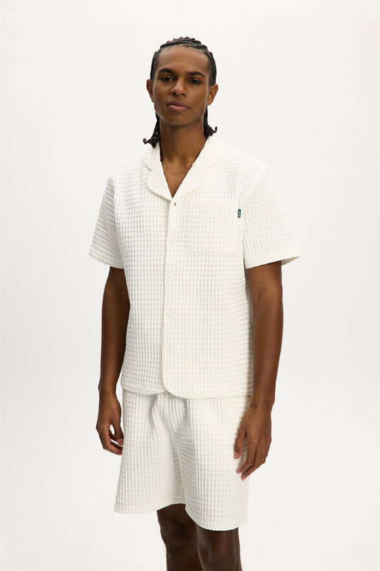 Heavy Waffle Shirt - WHT
