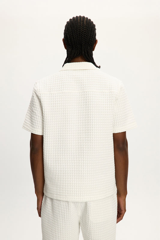 Heavy Waffle Shirt - WHT