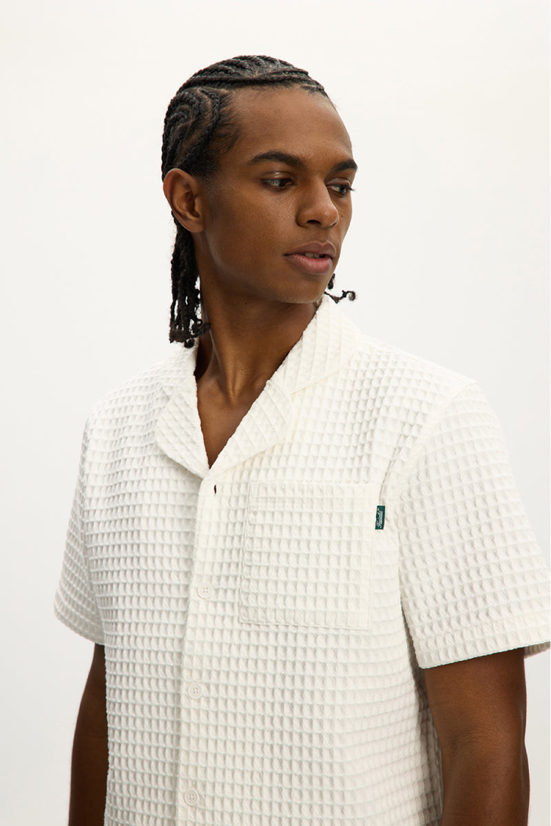 Heavy Waffle Shirt - WHT