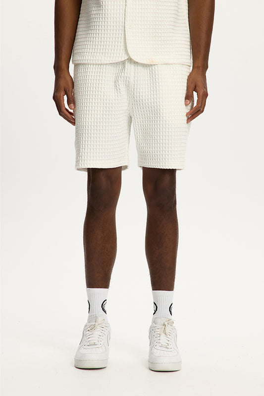 Heavy Waffle Shorts - WHT