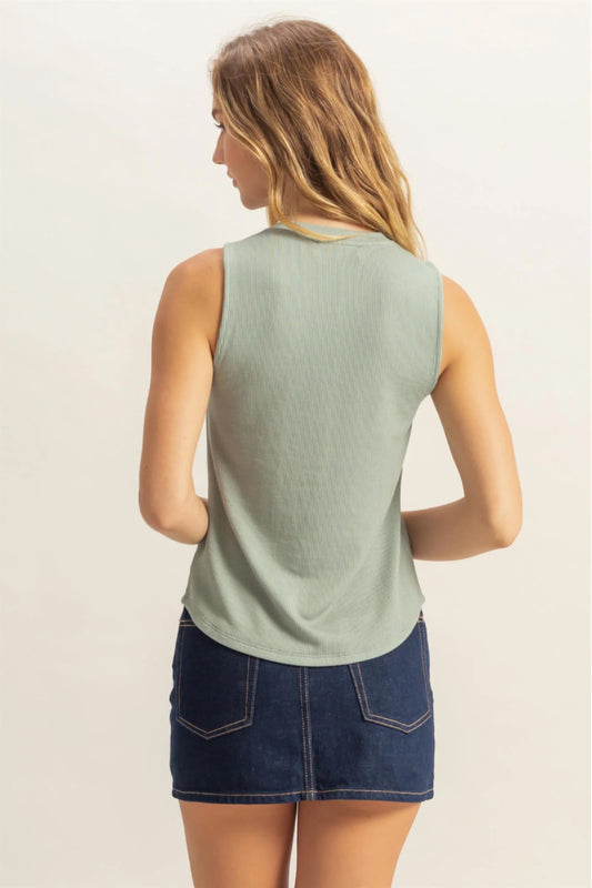 Henley Tank Top - SAG