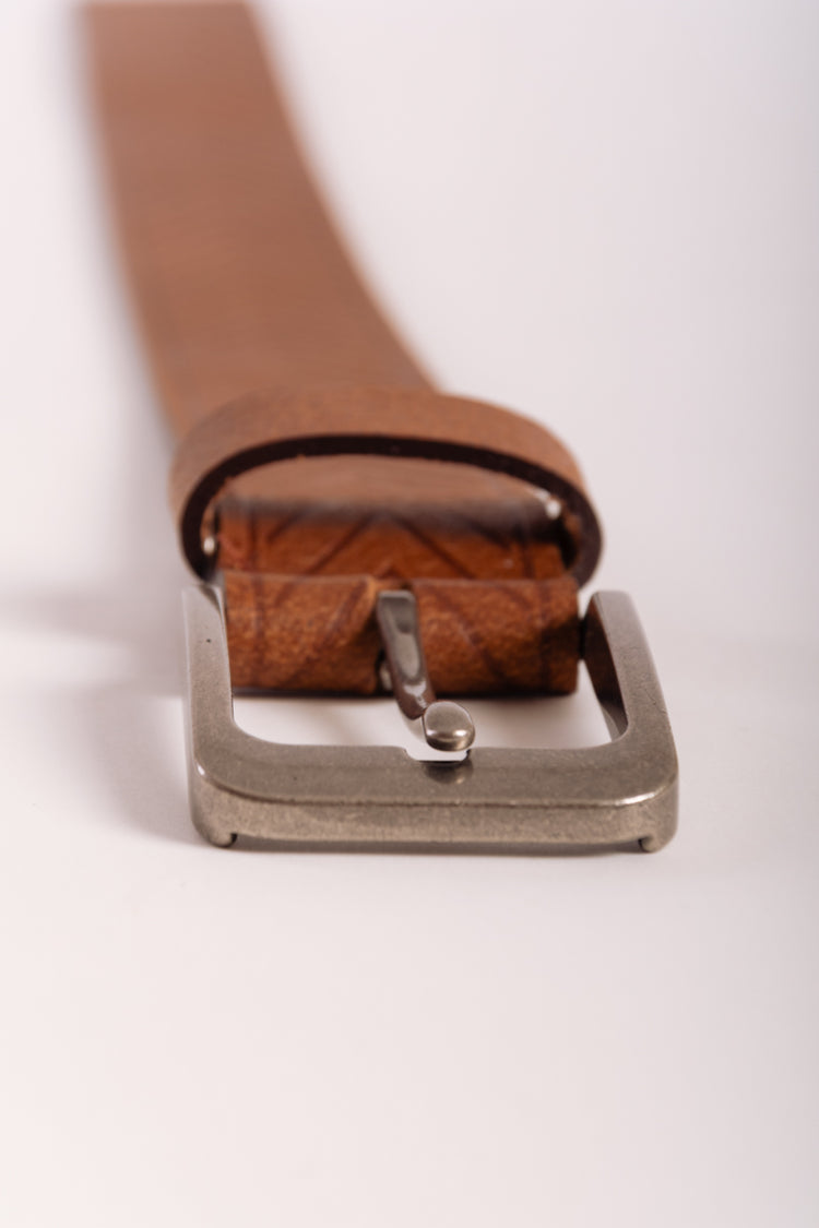 Herringbone Leather Belt - COG