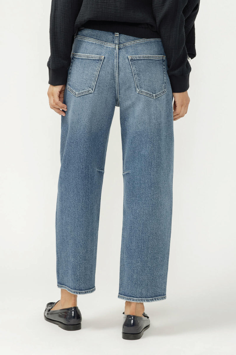 High Rise Slim Barrel Leg Jeans - 27