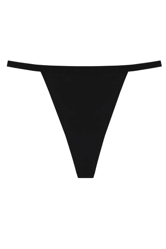 High Rise Sting Thong - Black - BLK