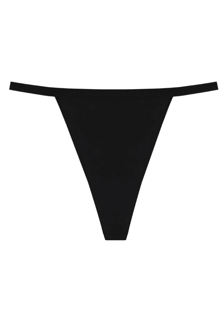 High Rise Sting Thong - Black - BLK