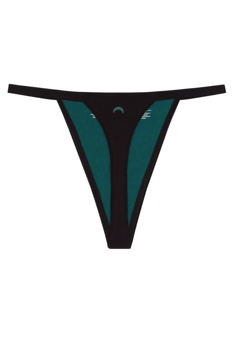 High Rise Sting Thong - Black - BLK