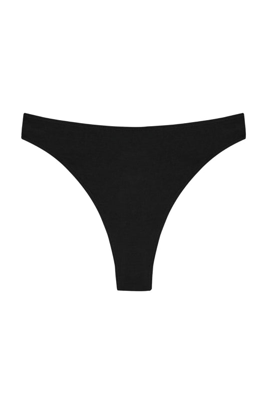High Rise Thong - Black - BLK