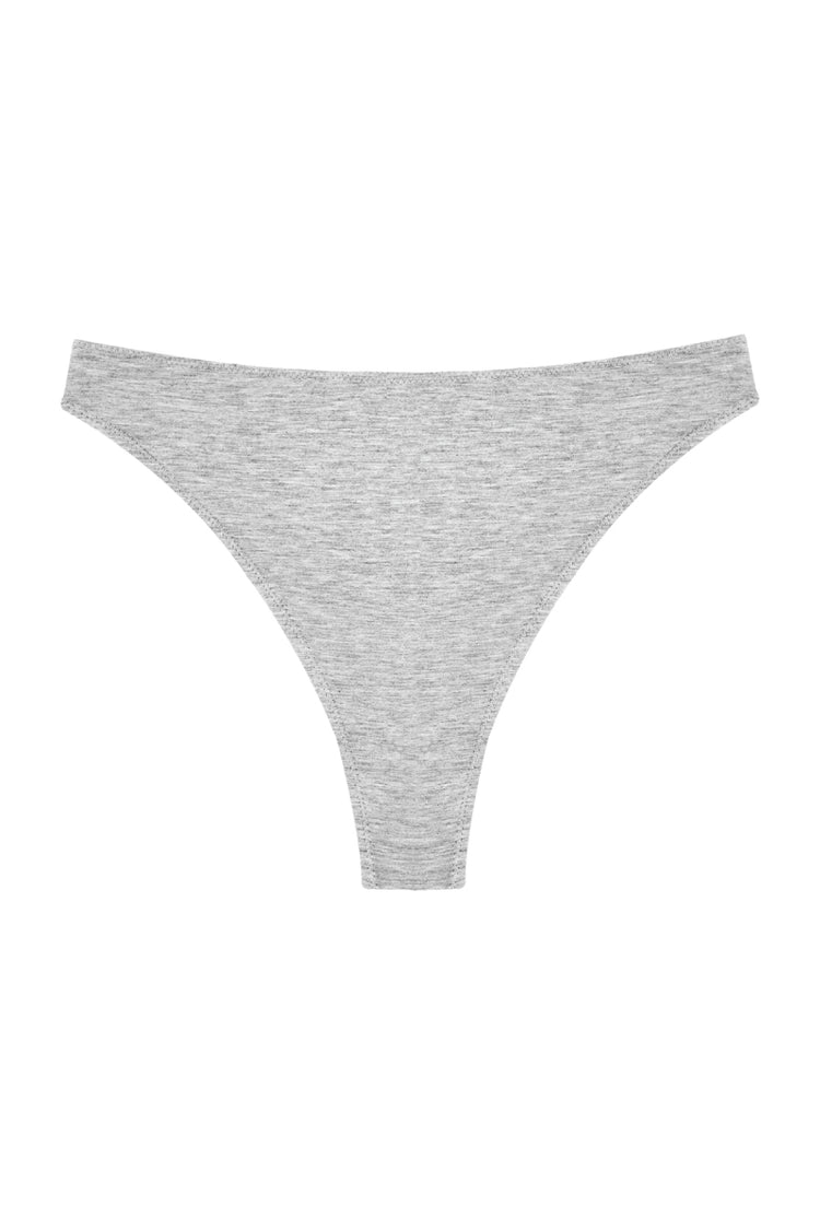 High Rise Thong - Grey - GRY