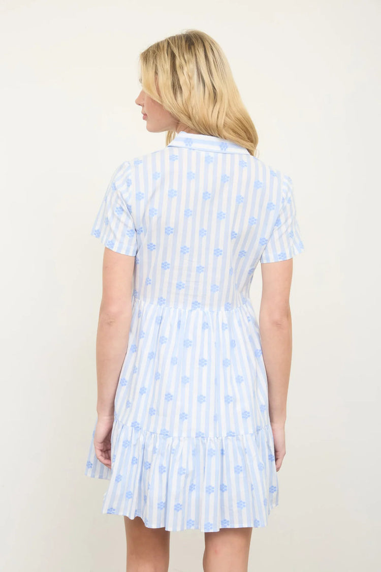 Honeycomb Floral Mini Dress - BLU