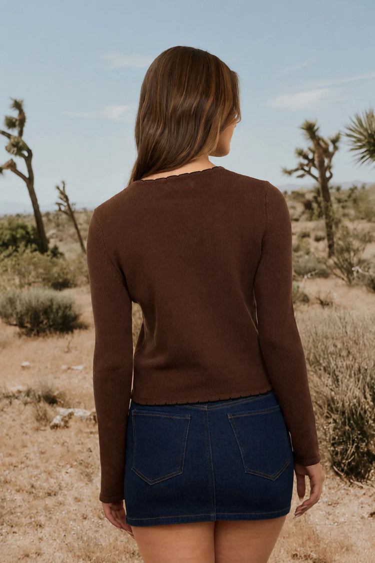 Horse Detailed Cardigan - BRN