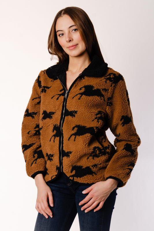 Horse Sherpa Zip Jacket - HRS