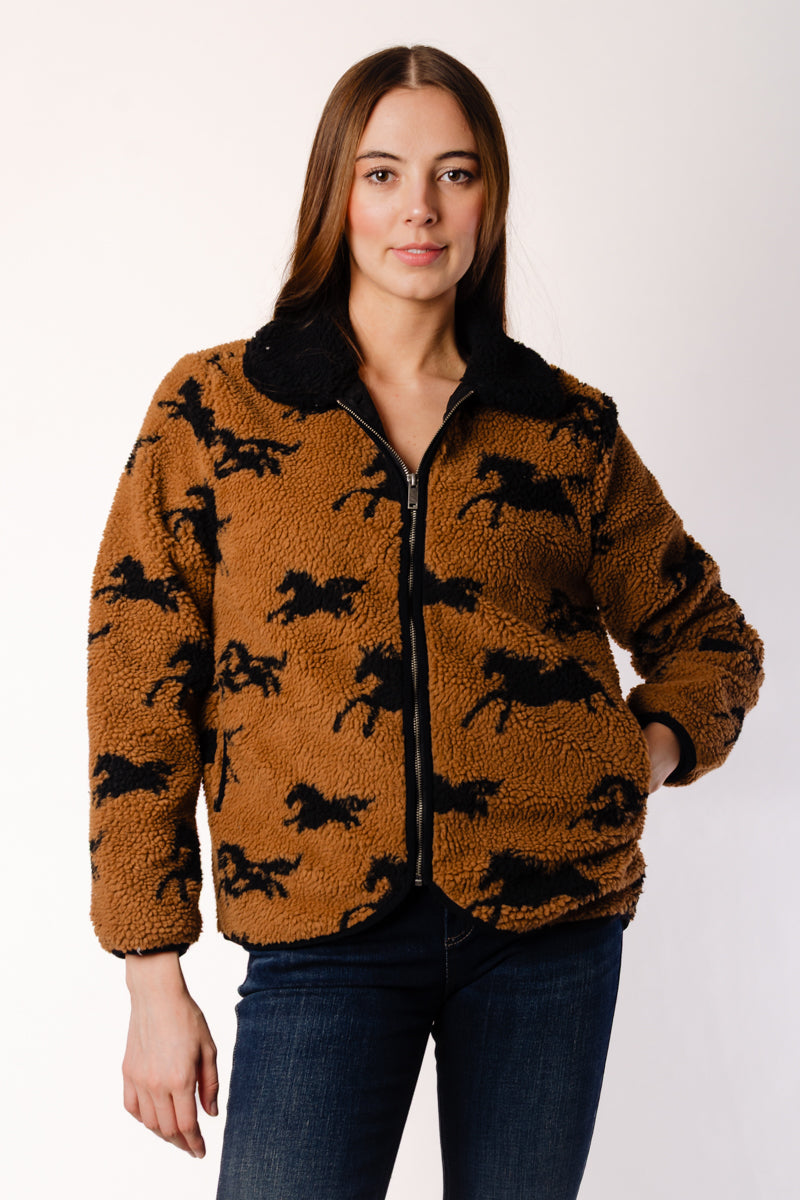 Horse Sherpa Zip Jacket - HRS