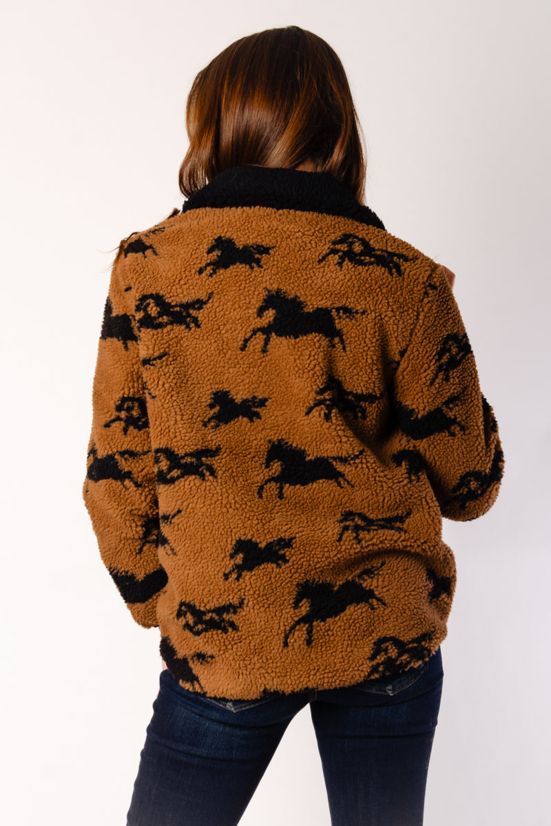 Horse Sherpa Zip Jacket - HRS