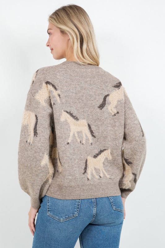 Horses Crew Sweater - MOC