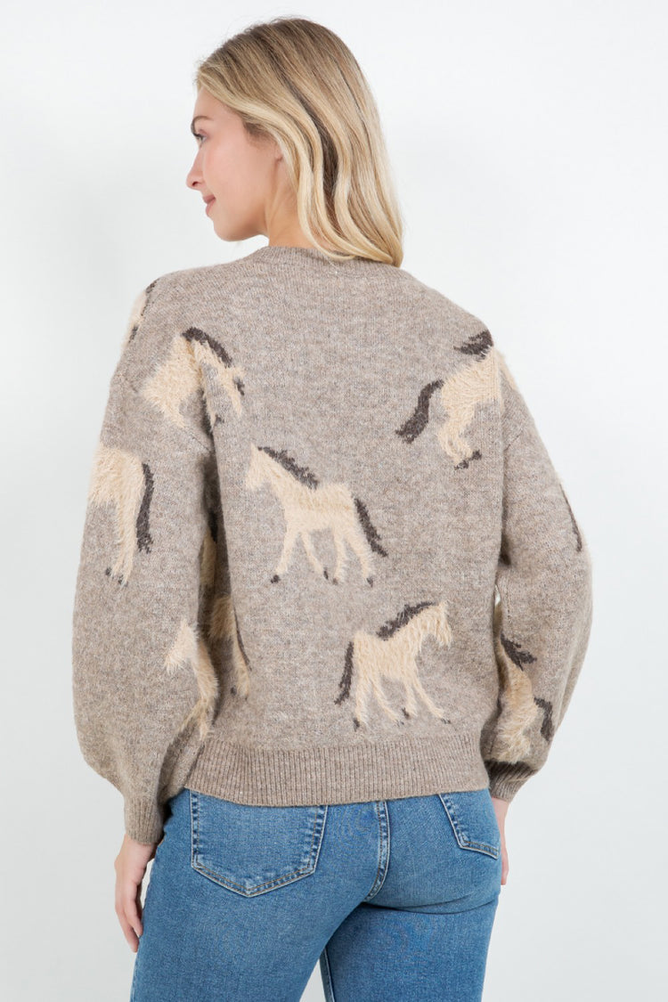 Horses Crew Sweater - MOC