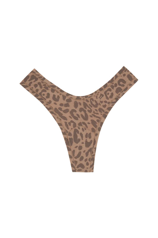 Dipped Thong - Tan Leopard - LEO