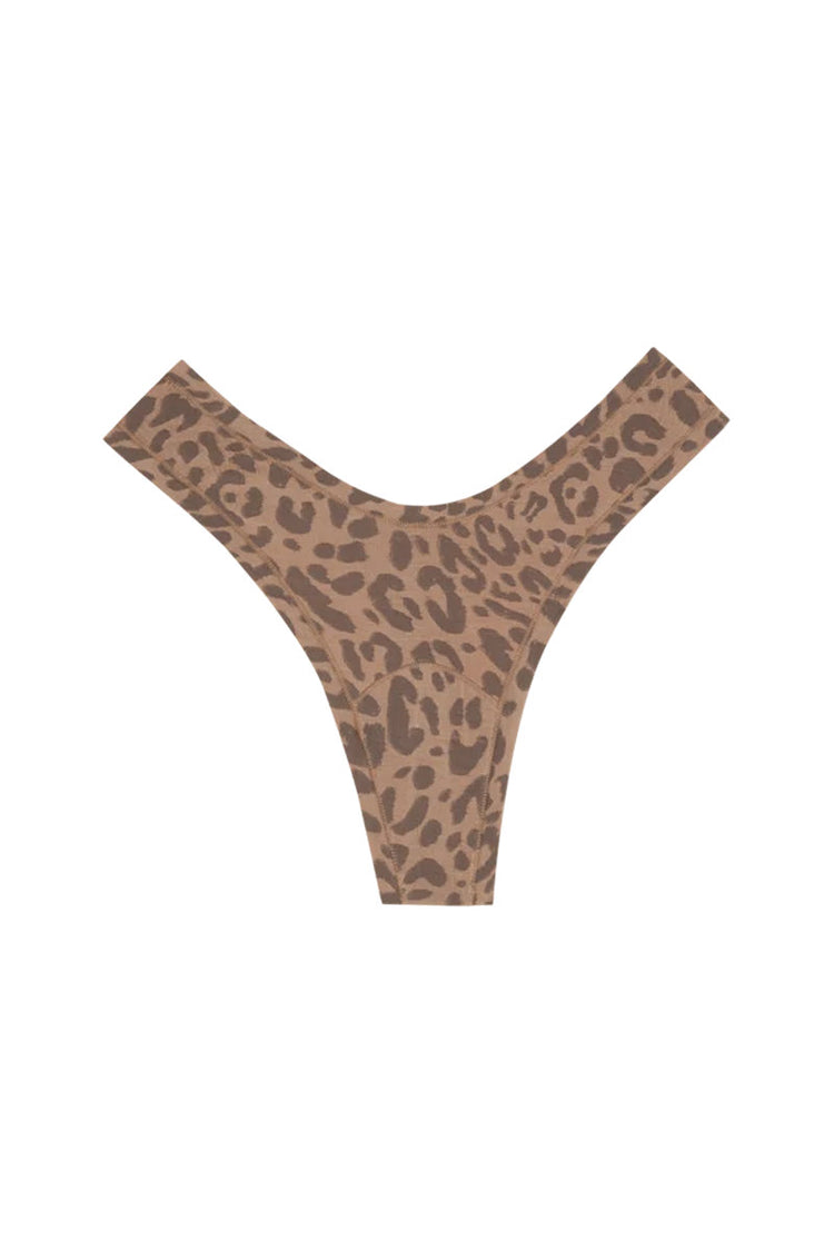 Dipped Thong - Tan Leopard - LEO