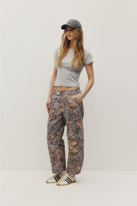 Hunting Camo Barrel Denim Pants - HUN