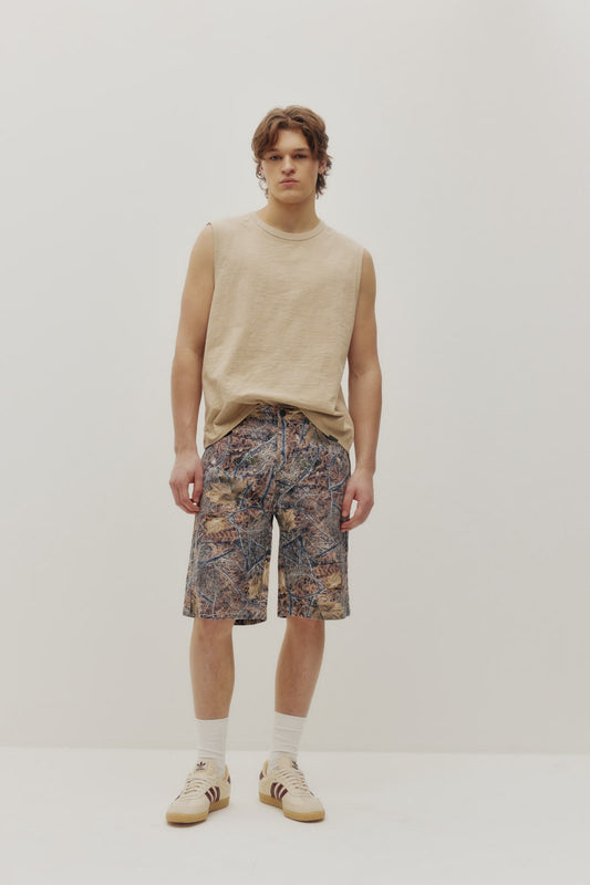 Hunting Camo Bermuda Denim Shorts - CAM