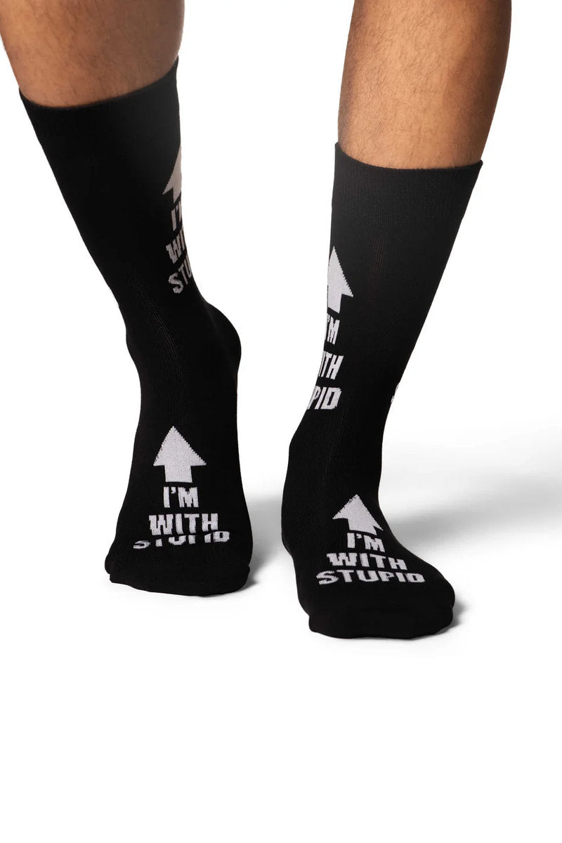 I'm With Stupid Socks - BLK