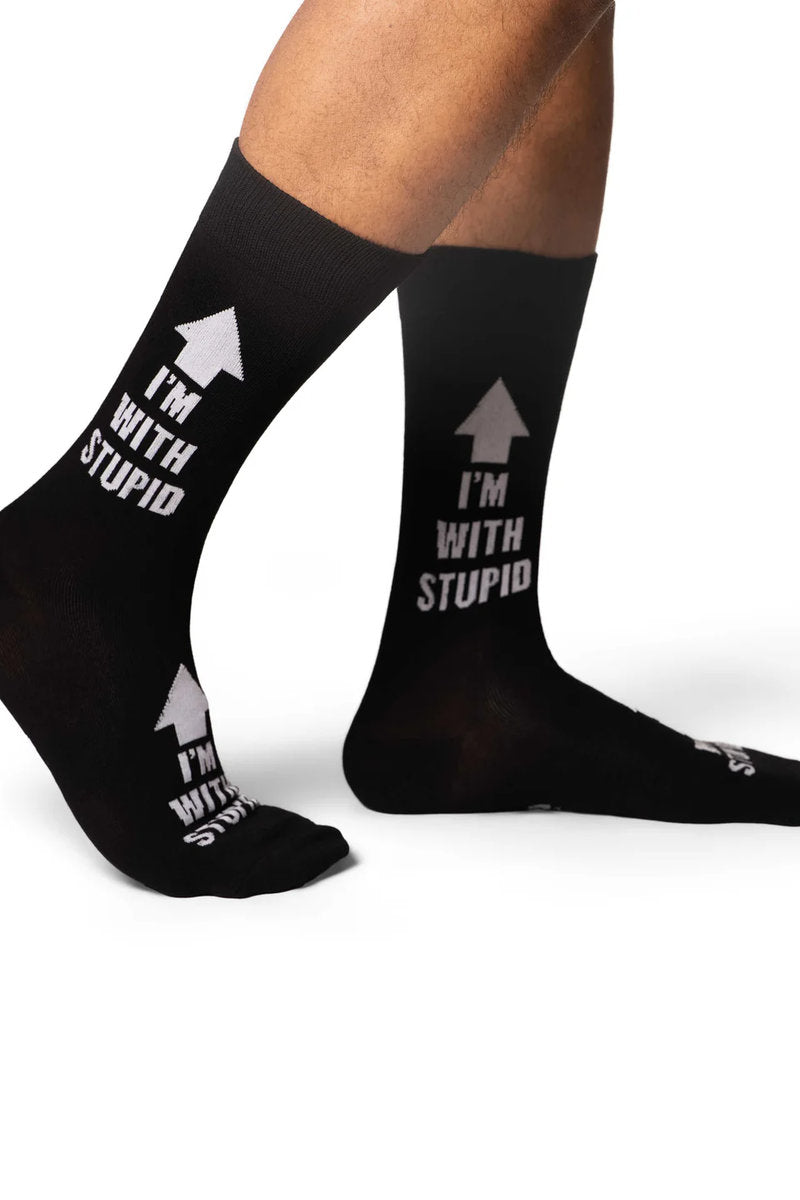 I'm With Stupid Socks - BLK